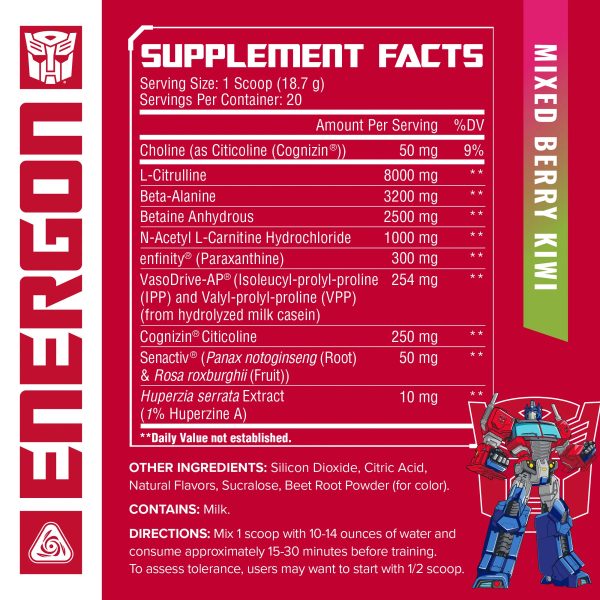 Transformers Energon Pre-Workout